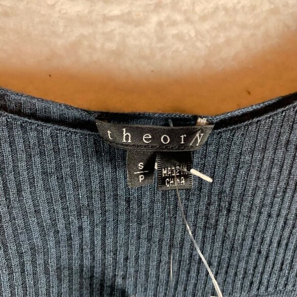 Theory Avanti Briola Women's Marine Knit Pullover Sweater Dress Linen S NWT 9198 - Picture 4 of 12